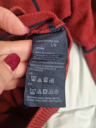 Jersey Tommy Hilfiger Rayas Rojas