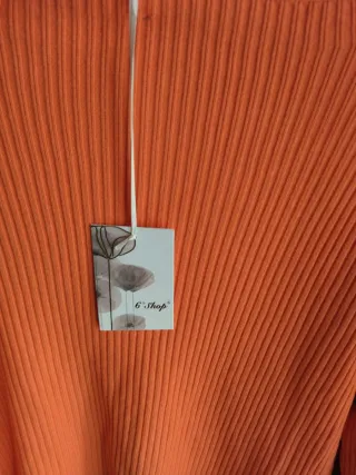 6 shop maglione arancione taglia unica