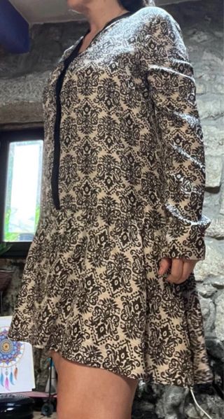 Vestido Seda Estampado Talla M