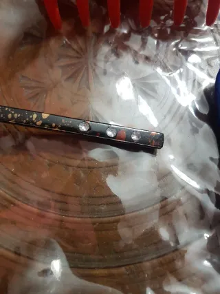 Set accessori capelli blu e rosso+ borsa trasparen