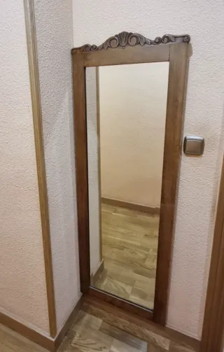 Espejo de pared madera y cristal