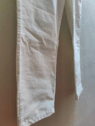 Pantalón Cortefiel Mujer Talla 44 Blanco. Nuevo