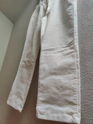 Pantalón Cortefiel Mujer Talla 44 Blanco. Nuevo