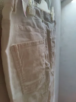 Pantalón Cortefiel Mujer Talla 44 Blanco. Nuevo