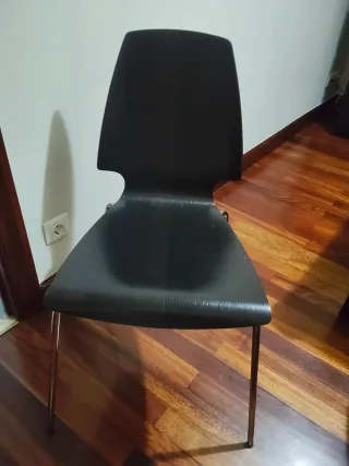 Conjunto 4 Sillas Comedor Ikea Negras