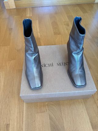 Botines plateados SEJOUR casi nuevos