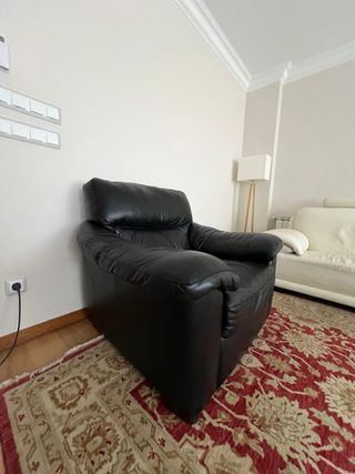 Butaca Natuzzi Negra de Piel