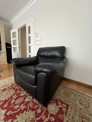 Butaca Natuzzi Negra de Piel