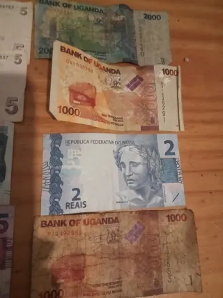Lotes Billetes: Uganda, Brasil, Colombia, Turquía