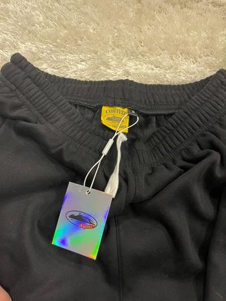 Conjunto Chandal Corteiz Negro y Rojo Nuevo