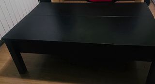 Mesa de centro madera oscura