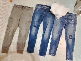 Pantaloni cargo e jeans 46 uomo lavoro work felpa