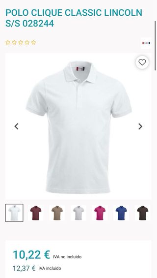 2 Polos Clique Blancos Talla S y M. NUEVOS.