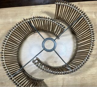 Lámpara de techo madera troncos natural marrón