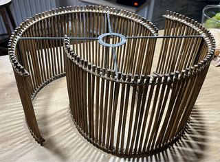 Lámpara de techo madera troncos natural marrón