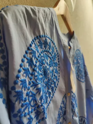 Blusa bordada nueva estilo indie folk talla S