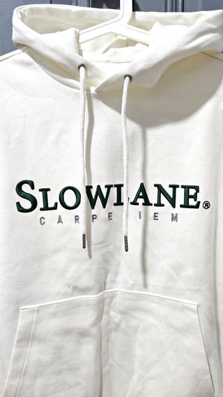 Sudadera blanco con capucha mujer, M