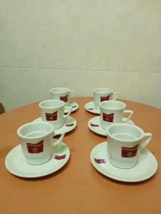 Conjunto 6 Chá Delta Cafés Porcelana
