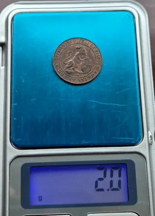 Moneda 2 céntimos Gobierno Provisional 1870 S.C
