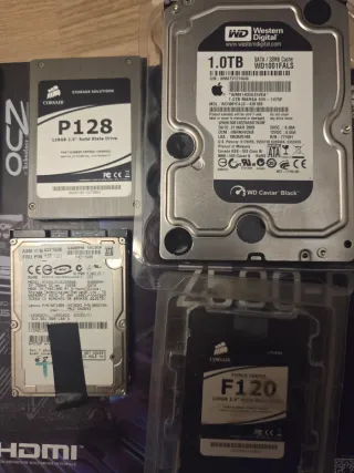 Pack 4 Discos Duros: 1TB WD Black + 2 SSDs + HDD