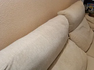 Sofá beige tela extensible