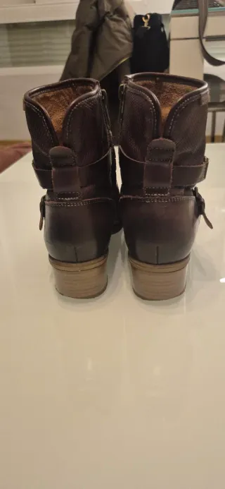 Botines Pikolinos Piel Marrón Mujer