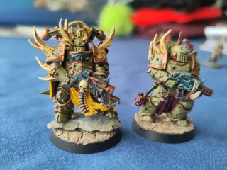 Miniaturas Warhammer 40k Death Guard pintadas!