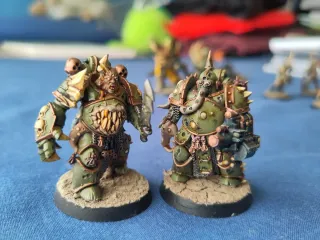 Miniaturas Warhammer 40k Death Guard pintadas!
