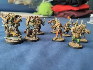 Miniaturas Warhammer 40k Death Guard pintadas!