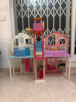Casa delle Bambole Barbie Pieghevole con Vasca e Cucina