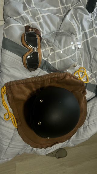 Casco Jet DMD Retro + Visera y Gafas