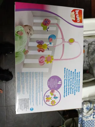 Móvil musical para cuna, con caja de mús