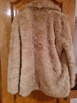Abrigo pelo Zara beige