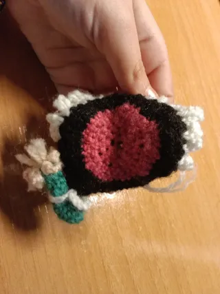Colorete crochet hecho a mano de crochet.