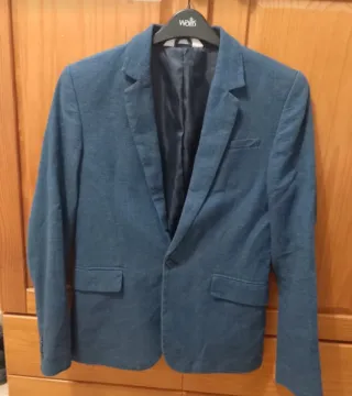 Chaqueta de traje azul niño 15 años
