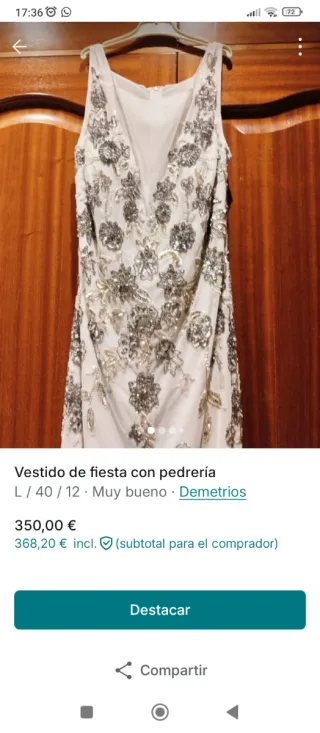 Vestido de Novia Demetrios, foulard de regalo