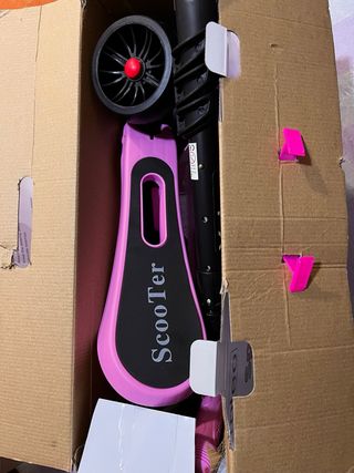 Patínete  3 Ruedas Rosa luces LED