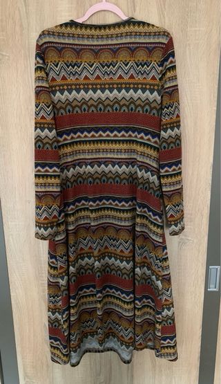 Vestido Shein estampado multicolor manga larga