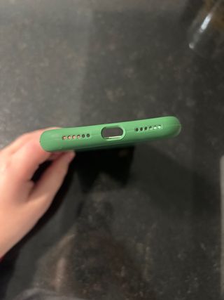 Funda iPhone XS Verde Oscuro Manzana Negra