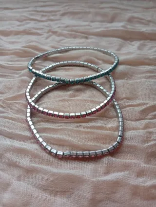 Pulseras Swarovski Cristal Rosa y Turquesa