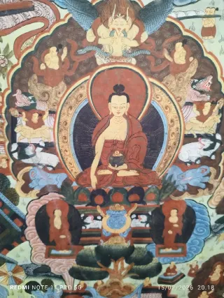 Antiguo cuadro Tíbetano Budista