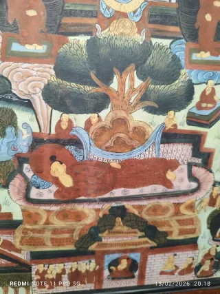 Antiguo cuadro Tíbetano Budista