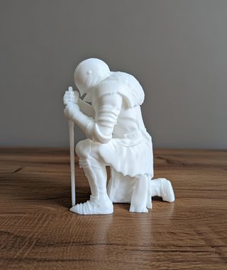Figura Caballero Arrodillado Impresa 3D Colección