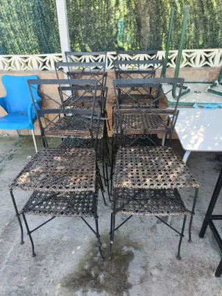 Lote de 12 Sillas de forja ( PRECIO UNIDAD )