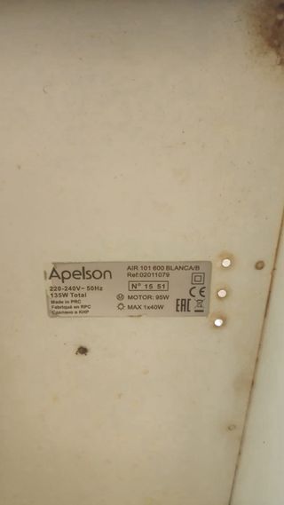 Campana extractora Apelson