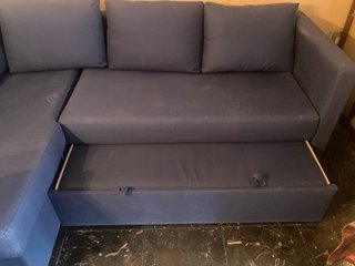 Sofá Cama Chaise Longue Ikea Azul