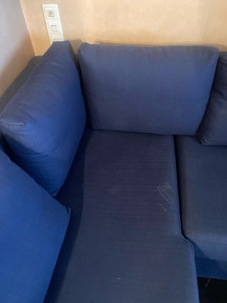 Sofá Cama Chaise Longue Ikea Azul