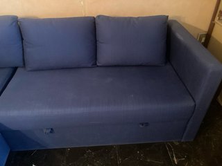 Sofá Cama Chaise Longue Ikea Azul