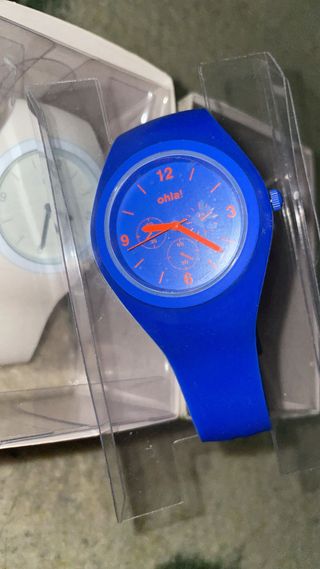 Lote 3 Relojes OHLA Azul, Blanco y Rojo