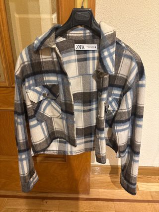 Chaqueta Zara cuadros mujer Talla XS